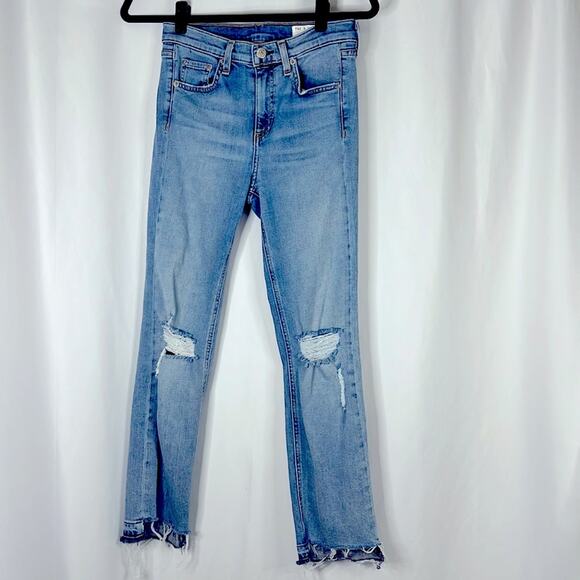 Rag & Bone 10 Inch Stove Pipe size 26 medium wash - Picture 2 of 12